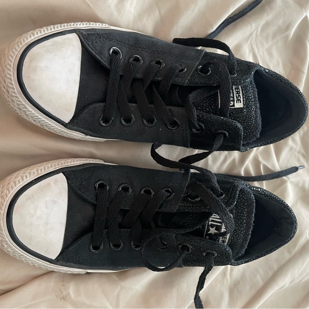 Converse Black and white All Star Sneakers. Used in good condition.
